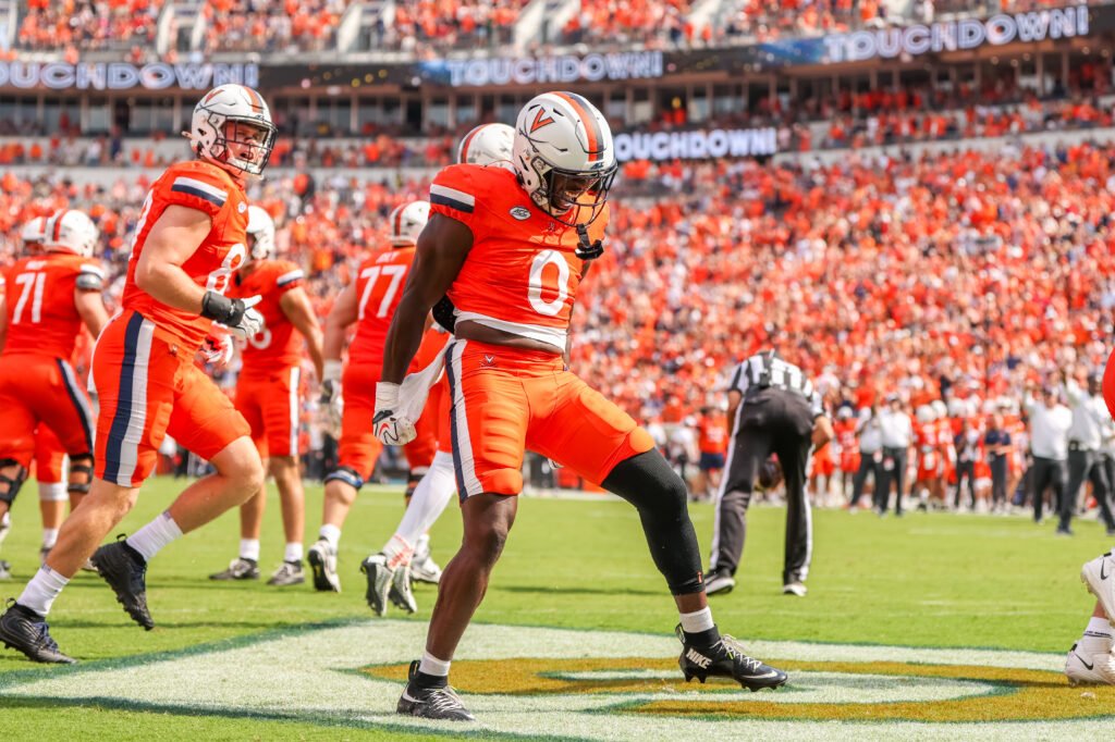 Xavier Brown after scoring 45 yard receiving touchdown